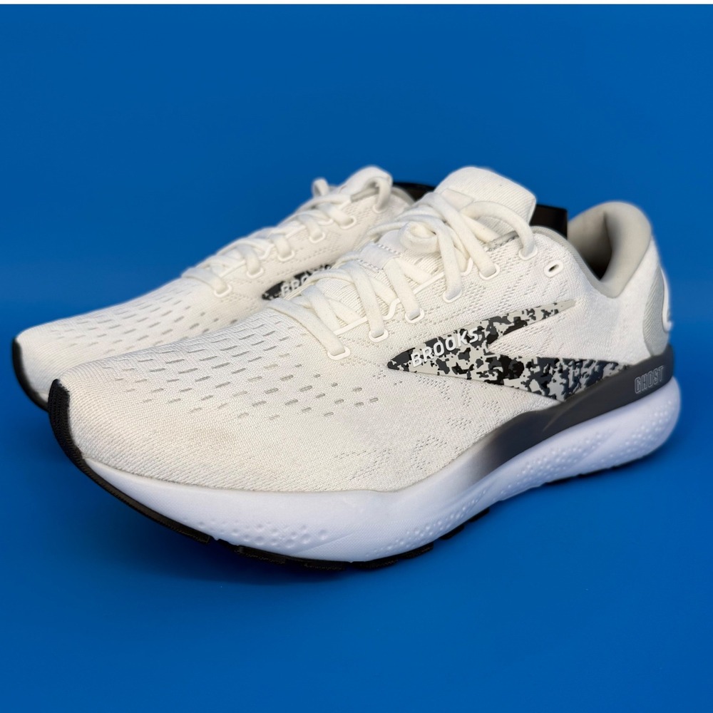 Brooks Ghost 16 Womens 10 Running Shoes White Grey Camo 1204071B147 DNA LOFT v3